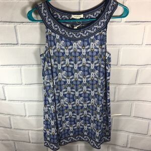 Max Studio Women Size Small Tank Top Shirt Blue